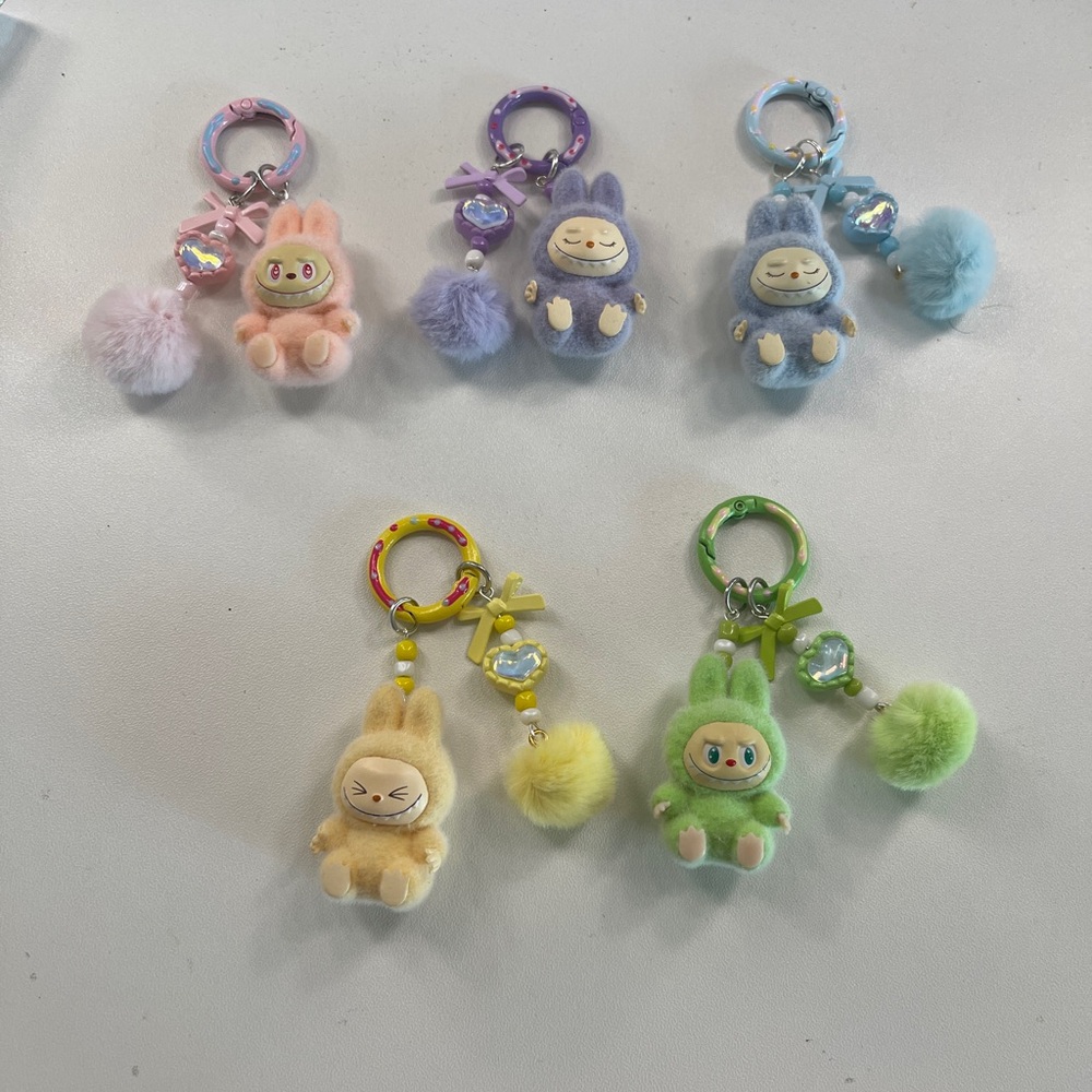 Mini cute labubu keychain